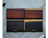 Customize Logo/Name Engrave  Wooden Business Card Case Business Card Holder