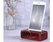 Wood Cell Phone Stand Dock with Sound Amplifier Amplifier 