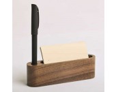  Wood & Concrete Business Card Holder for Desk,Set of 2 