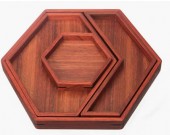 Set of 4 Wooden Jewelry Display Storage Trays