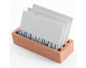 Wooden Desk Business Card Holder