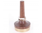 Customize Logo/Name Engrave  Wood Ring Jewelry Display Holder Stand