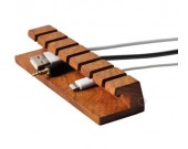3pcs Wooden Cable Organizer Cord Management System Holder for Power Cords and Charging Cables