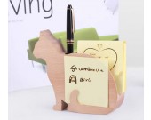 Wooden Cat Shaped Memo Pads and Pen Holder