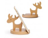 Wooden Deer Cell Phone iPad Stand Holder