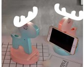 Wooden Deer Led Night Light Cell Phone Stand Holder  Eyeglass Holder / Spectacle Display Stand