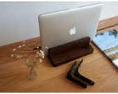 Wooden Desktop Vertical Laptop Stand Holder for MacBook Air, MacBook Pro,Notebooks