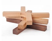 Wooden  Fold Trivet Mat, Hot Pot Holder Pads, Set of 2