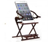 Wooden Folding Chair Cell Phone Stand Holder