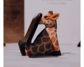 Wooden Giraffe Cell Phone Stand,Desktop Small Ornaments