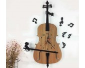 Wooden  Guitar Shaped  Wall Clock