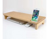 Wooden iMac Monitor Stand Riser | Desktop Organizer