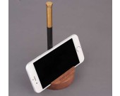 Wooden iPhone Cell Phone Desk Stand Holder With Pen Stand