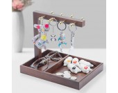 Wooden Jewelry Stand  Storage Necklaces Bracelets Earrings Holder Organizer 