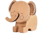 Wooden  Lion & Elephant Musical Box