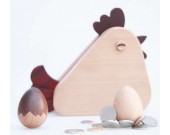 Wooden Roly-poly Magnetic Egg Paper Clip Holder Push Pin Holder  Dispenser Holder