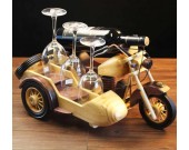 Wooden Motorcycle Wine Bottle Holder 