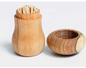 Wooden Mushroom Toothpick Holder