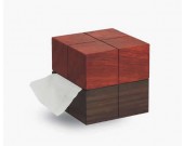 Wooden Rubik's Cube Desk Roll Paper Holder