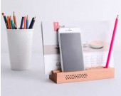 Wooden SmartPhone Speaker Sound Amplifier Stand Dock  Pen Pencil Stand Holder Photo Card Holder