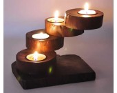  Vintage Wooden Stairs Candle Tealight Holder