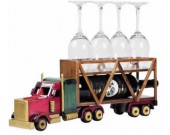  Wooden Trailer Truck  Wine Bottle Holder