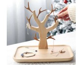 Wooden  Tree Jewelry Stand Display Earring Necklace Holder Organizer Rack Tower Cake Stand and Fruit Plate