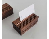 Pure Wood Black Walnut Office Business Card Holder Wooden Pen Holder