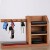 Simple desktop wooden storage box copper key hook