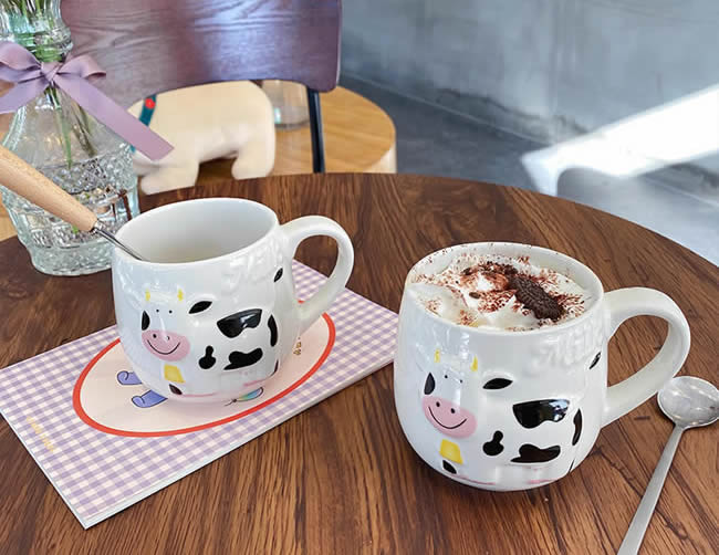 Cartoon Cow Ceramic Milk Mug