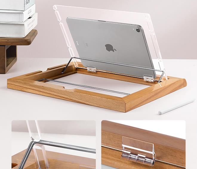 Wooden iPad Study Stand, iPad Reading Holder