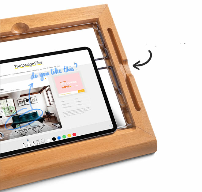 Wooden iPad Study Stand, iPad Reading Holder