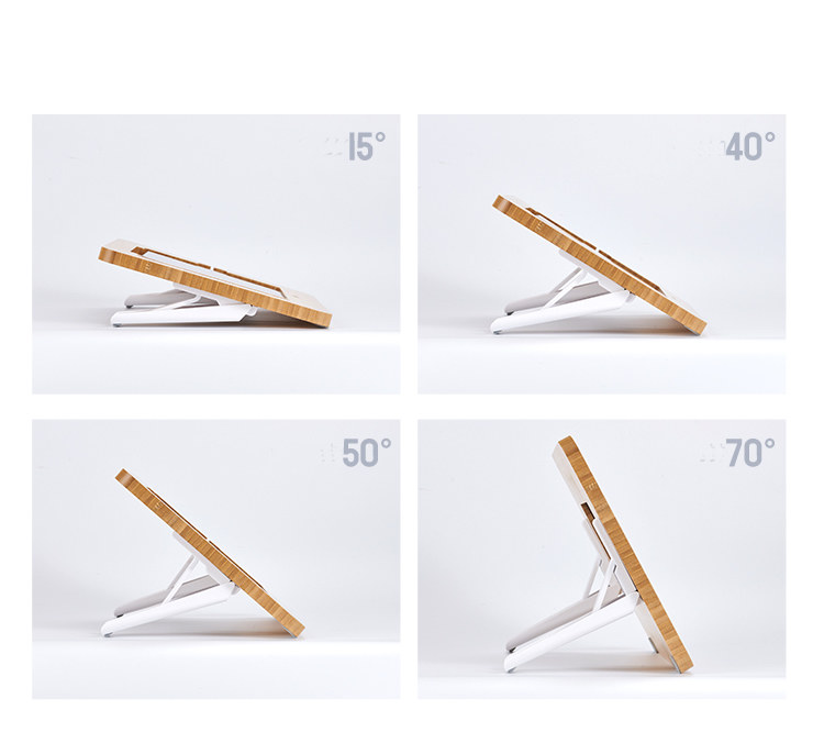 Bamboo Wood Ipad Stand, Adjustable Drawing Reading Stand