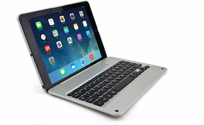 Aluminum Bluetooth Keyboard Case Stand for ipad2/3/4/air1/mini1/ mini2/mini3/mini4