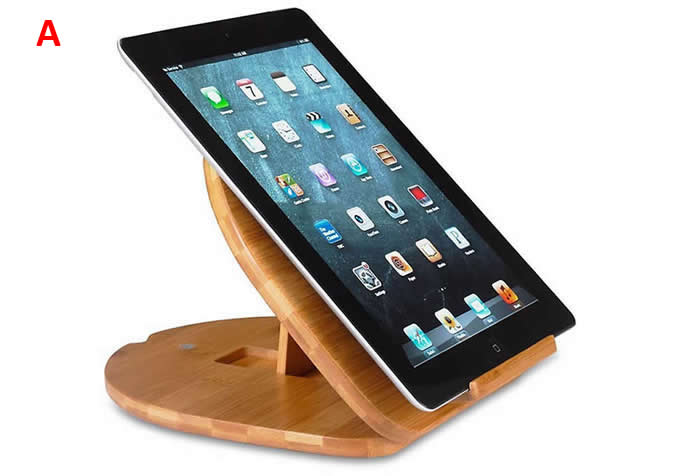 Bamboo Adjustable Tablet Stand  for Apple iPad and phones 