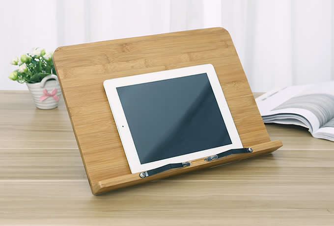 Bamboo Adjustable Tablet Stand  for Apple iPad and phones 
