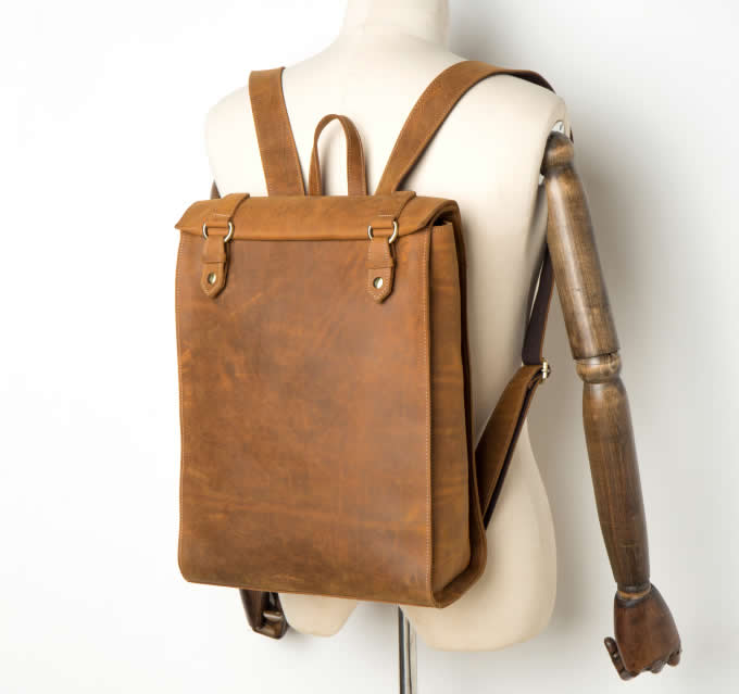  Genuine Leather Backpack  15