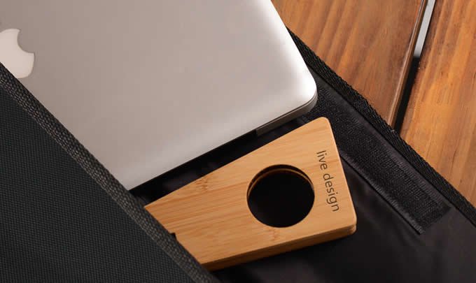  Portable Bamboo Wooden Desktop Folding Holder for Tablets iPad Laptop 