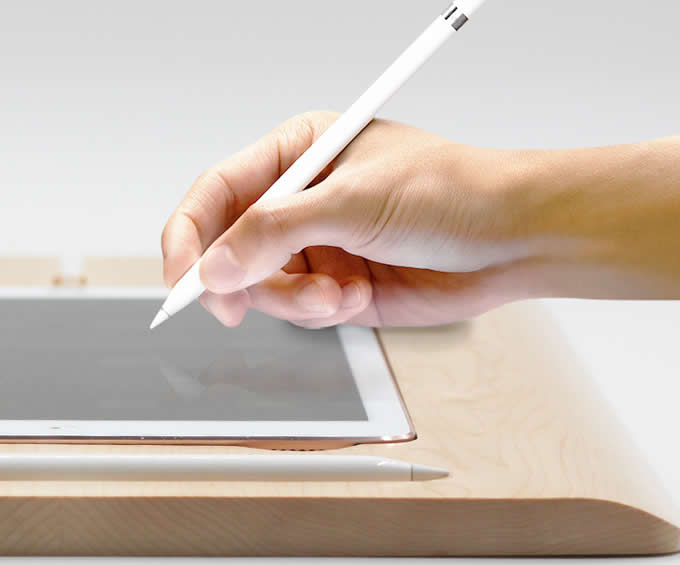    Wooden Canvas Smart Board Drawing Desk with Stand For Apple iPad 