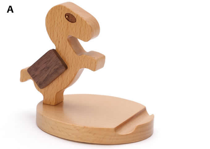 Wooden Horse Multi-function Ipad/Cell Phone Stand