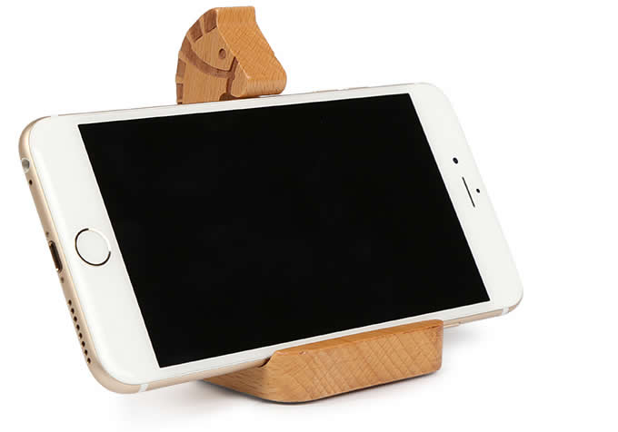 Wooden Horse Multi-function Ipad/Cell Phone Stand