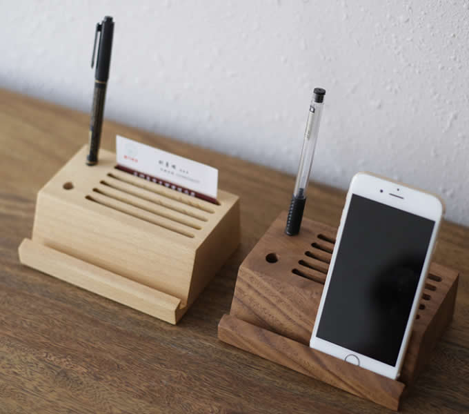  Wooden Multi-Function Desk Organizer for Pen/Pencil,Business Card 