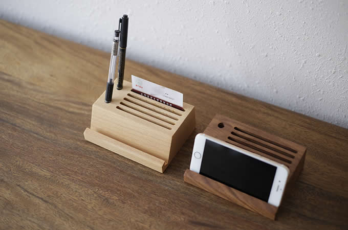  Wooden Multi-Function Desk Organizer for Pen/Pencil,Business Card 