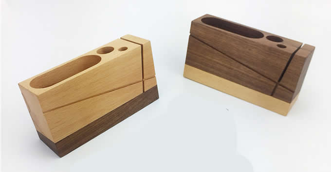  Wooden Multi-Function Desk Organizer for Pen/Pencil,Business Card 