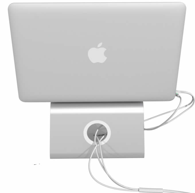 Aluminium Universal Laptop Stand with Swivel Base for size 12