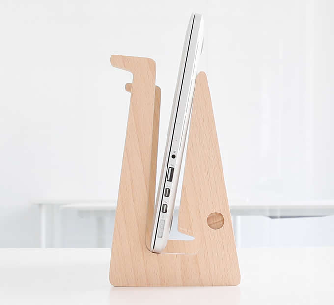  Folding Wooden Desktop Stand for Tablets iPad Macbook Air or Pro