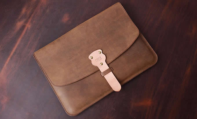 Genuine Leather Envelope Laptop Sleeve Bag for MacBook pro /Air 13.3