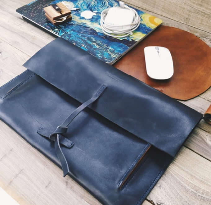 Handmade Genuine Leather Macbook Case Sleeve Portfolio 