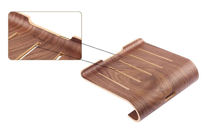 Wooden Laptop Cooling Stand Holder for Apple MacBook