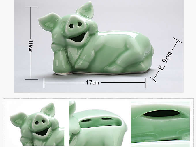  Ceramic Pig Acoustic Amplifier Stand Speaker for iPhone 5/6